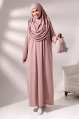 Tek Parça Namaz Elbisesi - Gül Kurusu - 5015 thumbnail 1