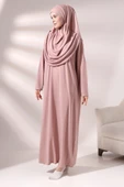 Tek Parça Namaz Elbisesi - Gül Kurusu - 5015 thumbnail 3