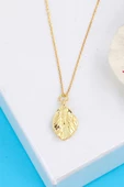 925 ayar Gümüş Yaprak Modeli Charm Kolye thumbnail 5