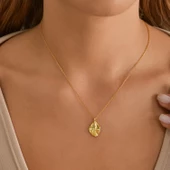 925 ayar Gümüş Yaprak Modeli Charm Kolye thumbnail 6