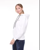 Backpacker Kadın Sweatshirt Kapüşonlu Fermuarlı Ekru thumbnail 4