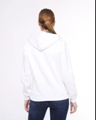 Backpacker Kadın Sweatshirt Kapüşonlu Fermuarlı Ekru thumbnail 6