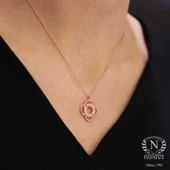 925 Ayar Gümüş Can Simidi Kolye, Pembe thumbnail 8