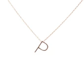 925 Ayar Gümüş 3 Boyutlu P Harfi Kolye thumbnail 2