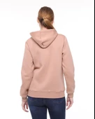 Backpacker Kadın Sweatshirt Kapüşonlu Fermuarlı Bej thumbnail 6