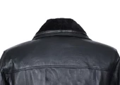 Yakası Peluşlu Erkek Deri Kaban thumbnail 9
