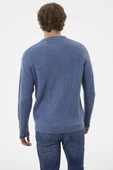 Selanik Örgü Basic Triko Kazak - Indigo thumbnail 5