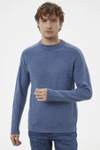 Selanik Örgü Basic Triko Kazak - Indigo thumbnail 1
