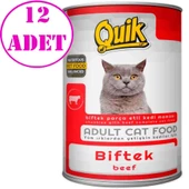 Quik Biftekli Kedi Konservesi 415 gr 12 AD thumbnail 2