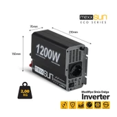 MEXXSUN Modifiye sinüs 12V 1200W inverter thumbnail 4