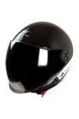 KASK MTS FX-101 MAT SİYAH/BEYAZ ÇENESİZ thumbnail 4