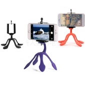 Esnek Kıvrılabilir Elastik Mini Ahtapot Tripod Stand-Pembe thumbnail 2