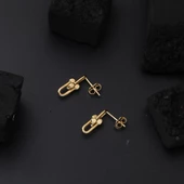 Tiffany 14 Ayar Sarı Altın Küpe thumbnail 4