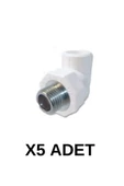 PPRC Dış Dişli Dirsek 25 3/4 5 Adet thumbnail 1