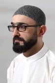 Melanj Dantel Detaylı Örme Gold Namaz Takkesi thumbnail 1