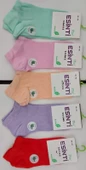 ESİNTİ BAYAN BAMBU PATİK PASTEL RENKLİ ÇORAP 6 ADET thumbnail 2