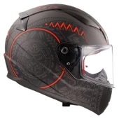 LS2 RAPID TAKAROA MAT SİYAH-KIRMIZI KASK thumbnail 3