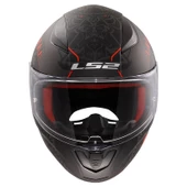 LS2 RAPID TAKAROA MAT SİYAH-KIRMIZI KASK thumbnail 6