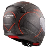 LS2 RAPID TAKAROA MAT SİYAH-KIRMIZI KASK thumbnail 4