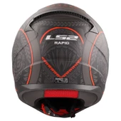 LS2 RAPID TAKAROA MAT SİYAH-KIRMIZI KASK thumbnail 5