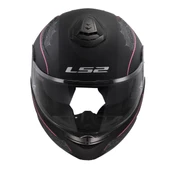 LS2 STROBE 2 LUX MAT SİYAH-PEMBE ÇENE AÇILIR KASK thumbnail 2