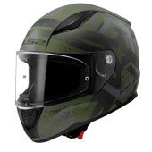 LS2 RAPID 2 THUNDER BIRDS MAT YEŞİL-SİYAH-GRİ KASK thumbnail 1