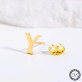 14 Ayar Altın Y Harf Küpe 0,40 gr thumbnail 1