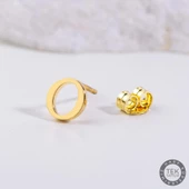 14 Ayar Altın O Harf Küpe 0,43 gr thumbnail 1