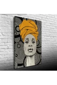 Aura Sarı Siyah Canvas Tablo (50x70) thumbnail 2