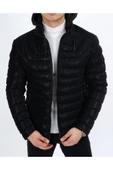 Dynamo Erkek Kapüşonlu Şişme Süet Slim-fit Mont thumbnail 3