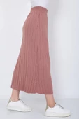Kadın Triko Etek Oversize Gül Kurusu thumbnail 5
