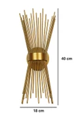 ST00 Dekoratif Kirpi Duvar Aplik Eskitme Gold E27 Duy thumbnail 3