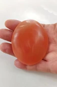Turuncu Selenit Masaj Terapi Taşı - Oval thumbnail 1