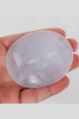 Beyaz Selenit Masaj Terapi Taşı - Oval thumbnail 1