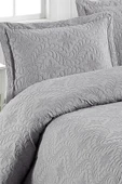 Ivy Gri Çift Kişilik Microfiber Kapitone Yatak Örtüsü thumbnail 2