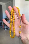 Güzel Çekimli Hareli Sarı Erkek İçin Tesbih thumbnail 2
