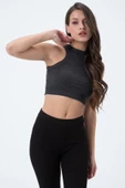 Kadın Kaşkorse Crop Atlet   Antrasit thumbnail 2
