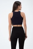 Kadın Kaşkorse Crop Atlet  Lacivert thumbnail 4