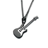 Paslanmaz Çelik Elektro Gitar Kolye Erkek Takı thumbnail 3
