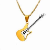 Paslanmaz Çelik Elektro Gitar Kolye Erkek Takı thumbnail 1