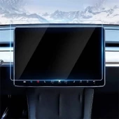 Tesla Model Y Araç Multimedya Temperli Cam Ekran Koruyucu thumbnail 4