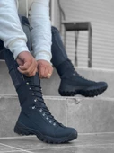 Bağcıklı Siyah Nubuk Askeri Postal Bot thumbnail 2