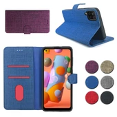 Huawei P40 Lite Kılıf FitCase Fabric Kapaklı Cüzdanlı thumbnail 1