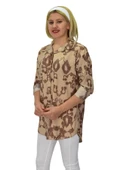 Kadın Leopar Desen Ayrobin Gömlek BGL-ST03700 thumbnail 5