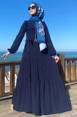 Bade Elbise Lacivert thumbnail 6