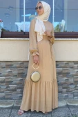 Duru Simli Camel Elbise thumbnail 6