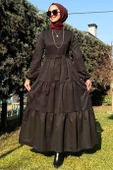 Siyah Gabardin Elbise thumbnail 2