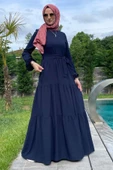 Asil Lacivert Elbise thumbnail 9