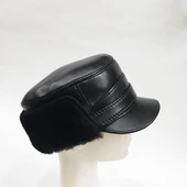 Amerikan Model Siyah Renk Deri Şapka thumbnail 3