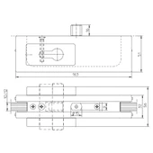 Geze UNIVERSAL US 50-RD Cam Kapı Orta Kilit thumbnail 2